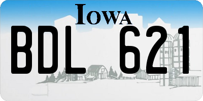 IA license plate BDL621