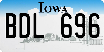 IA license plate BDL696