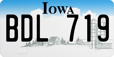 IA license plate BDL719