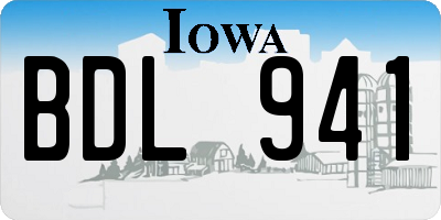 IA license plate BDL941