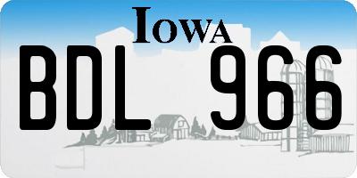 IA license plate BDL966