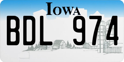 IA license plate BDL974