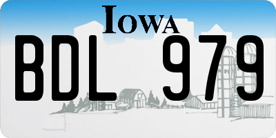 IA license plate BDL979