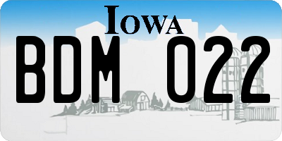IA license plate BDM022