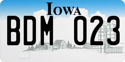 IA license plate BDM023