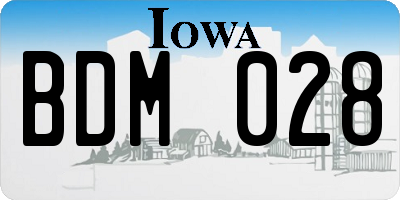 IA license plate BDM028