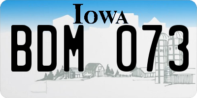 IA license plate BDM073