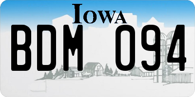 IA license plate BDM094