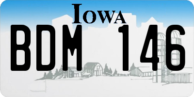 IA license plate BDM146