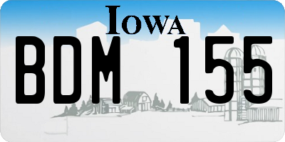 IA license plate BDM155