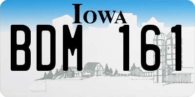 IA license plate BDM161