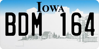 IA license plate BDM164