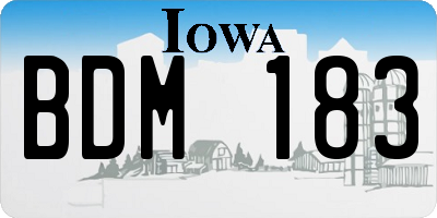 IA license plate BDM183