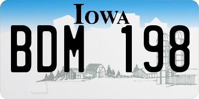 IA license plate BDM198
