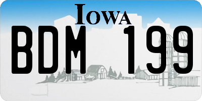 IA license plate BDM199