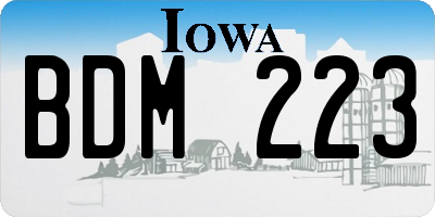 IA license plate BDM223