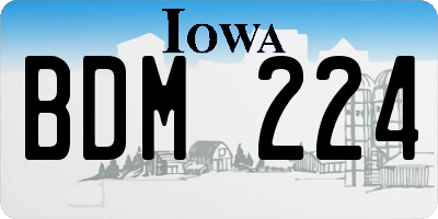 IA license plate BDM224