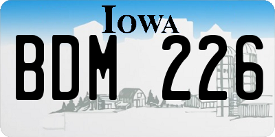 IA license plate BDM226