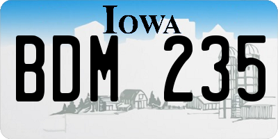 IA license plate BDM235