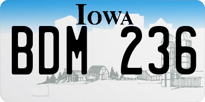 IA license plate BDM236