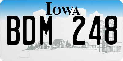 IA license plate BDM248