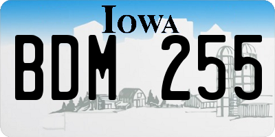 IA license plate BDM255