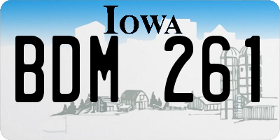 IA license plate BDM261