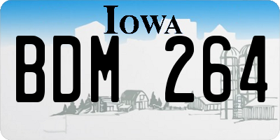 IA license plate BDM264