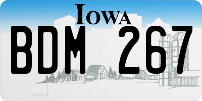 IA license plate BDM267