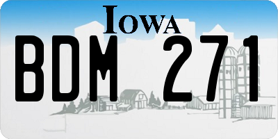 IA license plate BDM271