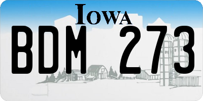 IA license plate BDM273