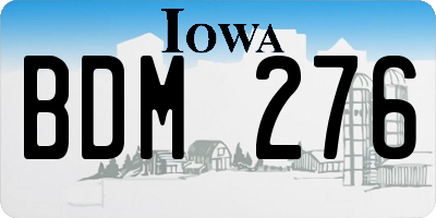IA license plate BDM276