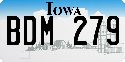 IA license plate BDM279