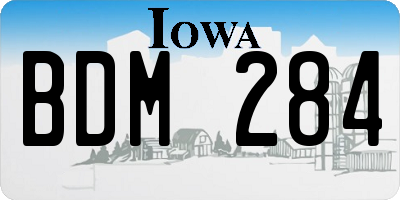 IA license plate BDM284
