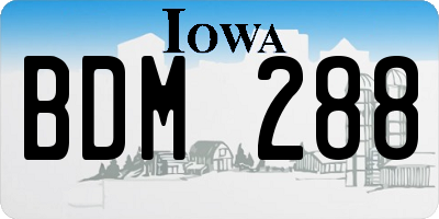 IA license plate BDM288