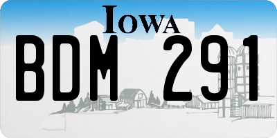 IA license plate BDM291