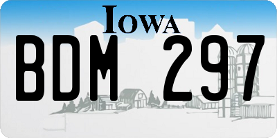 IA license plate BDM297