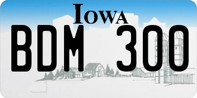 IA license plate BDM300