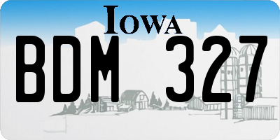 IA license plate BDM327