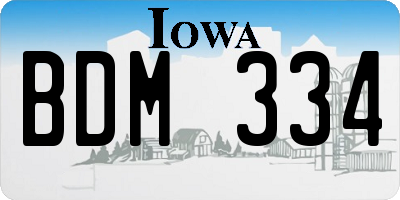 IA license plate BDM334