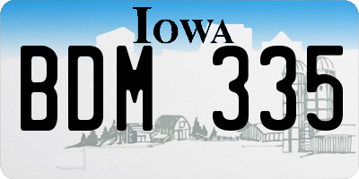 IA license plate BDM335