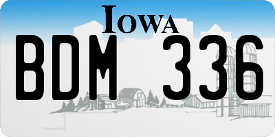 IA license plate BDM336