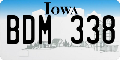 IA license plate BDM338
