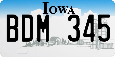 IA license plate BDM345