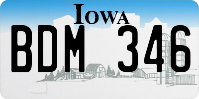 IA license plate BDM346