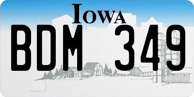 IA license plate BDM349