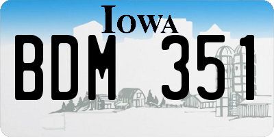 IA license plate BDM351