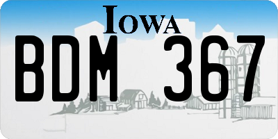 IA license plate BDM367