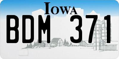 IA license plate BDM371