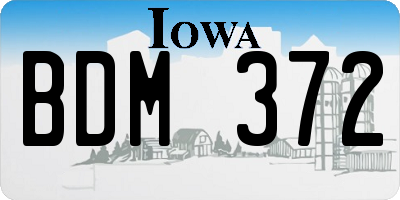 IA license plate BDM372